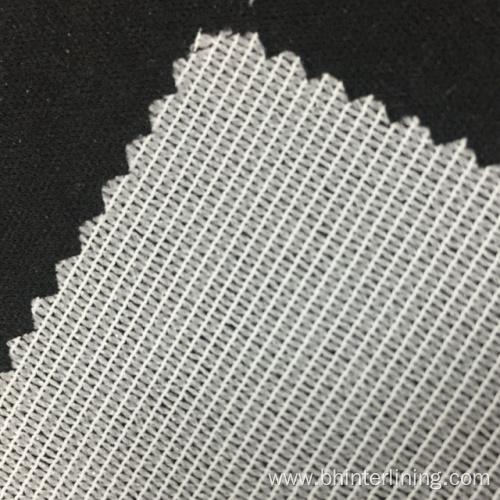 Elastic polyester tricot knitted fusing interlining fabric